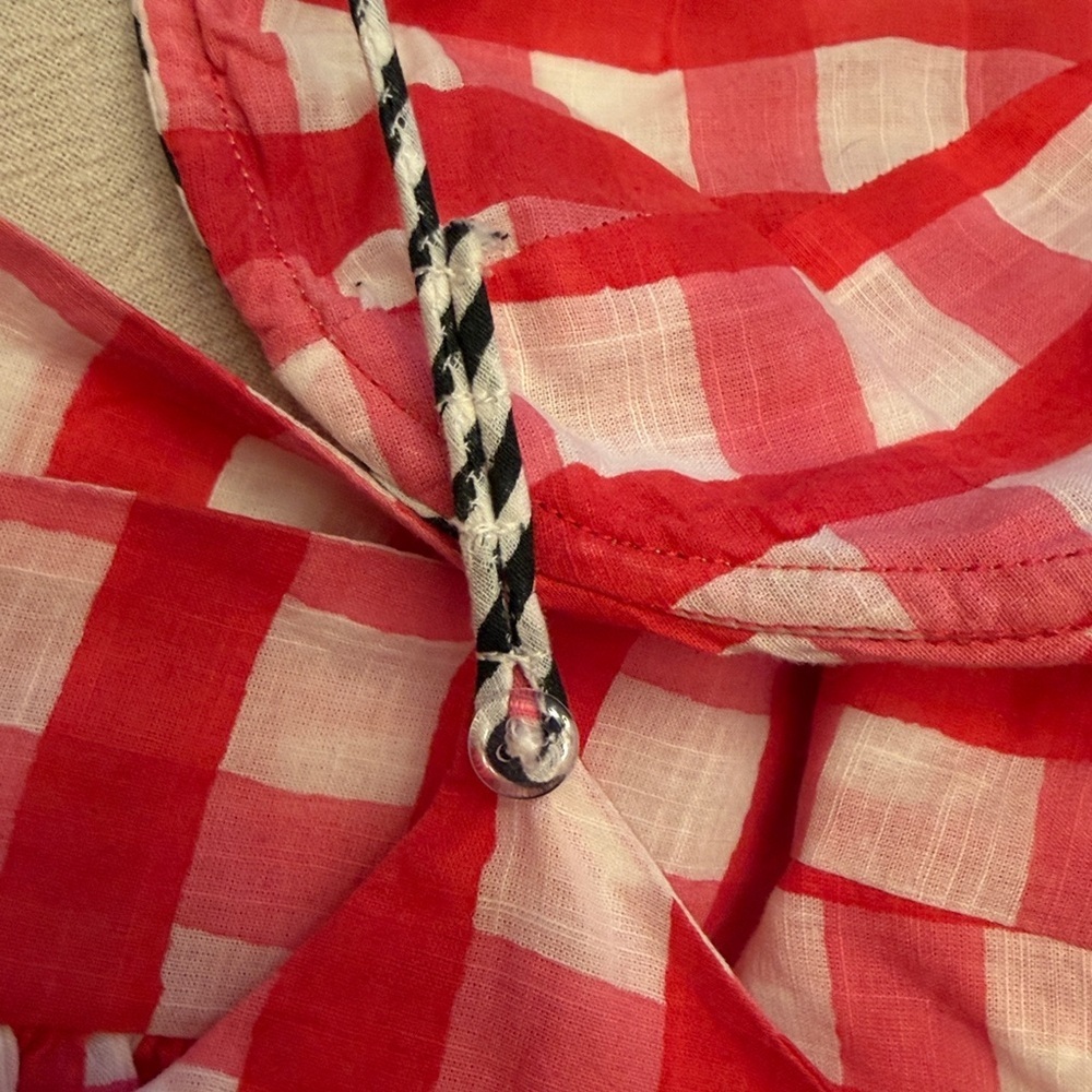 Red/pink and White Gingham cut out mini Dress M/L - Picture 11 of 17
